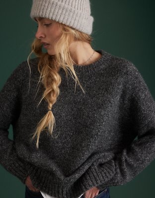 AE77 Premium Mohair-Blend Boyfriend Sweater