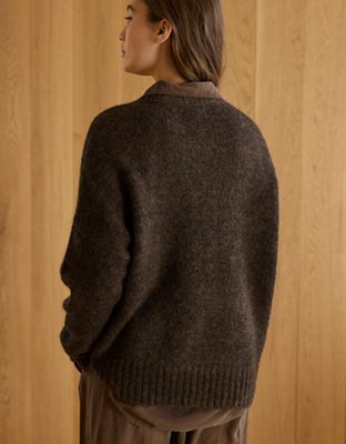 AE77 Premium Mohair-Blend Boyfriend Sweater