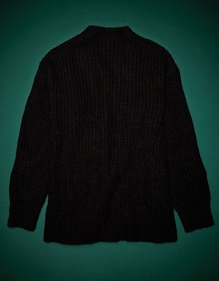 AE77 Premium Mohair Boyfriend Cardigan