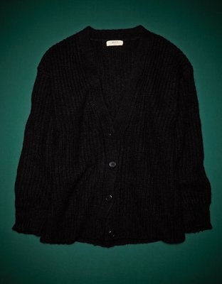 AE77 Premium Mohair Boyfriend Cardigan