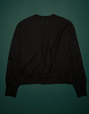 AE77 Premium Cropped Fleece Crewneck Sweatshirt