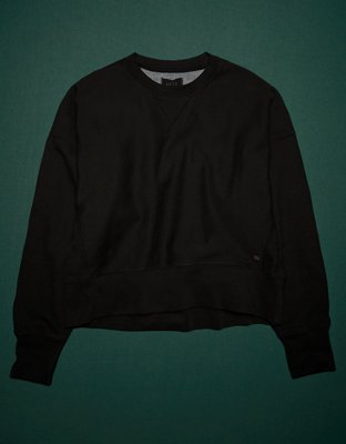 AE77 Premium Cropped Fleece Crewneck Sweatshirt