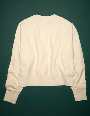 AE77 Premium Cropped Fleece Crewneck Sweatshirt