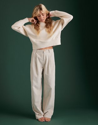 AE77 Premium Cropped Fleece Crewneck Sweatshirt