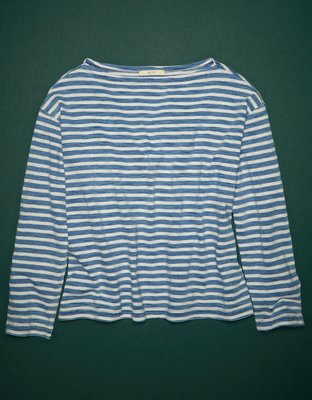 AE77 Premium Long-Sleeve Indigo T-Shirt