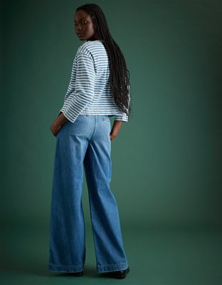 AE77 Premium Long-Sleeve Indigo T-Shirt