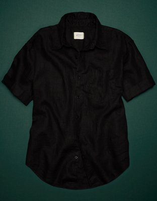 AE77 Premium Linen Boyfriend Button-Up Shirt