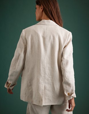 AE77 Premium Linen Oversized Blazer