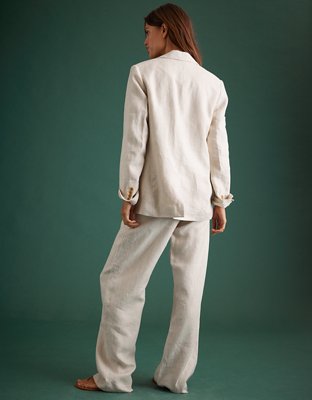 AE77 Premium Linen Oversized Blazer