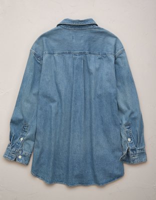 AE77 Premium Denim Boyfriend Shirt