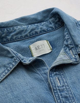 AE77 Premium Denim Boyfriend Shirt