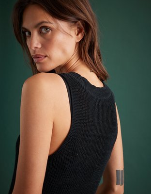 AE77 Premium Linen Sweater Tank Top