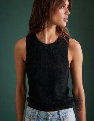 AE77 Premium Linen Sweater Tank Top