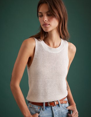 AE77 Premium Linen Sweater Tank Top