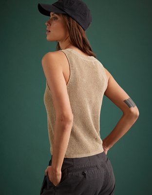 AE77 Premium Linen Sweater Tank Top