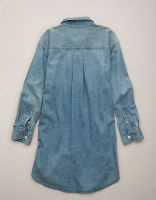 AE77 Premium Denim Shirt Dress