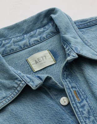 AE77 Premium Denim Shirt Dress