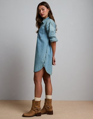 ag denim shirt dress Marseille denim shirt dress in blue - AG Jeans