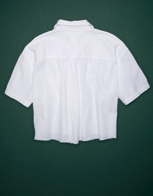 AE77 Premium Boxy Crop Poplin Shirt