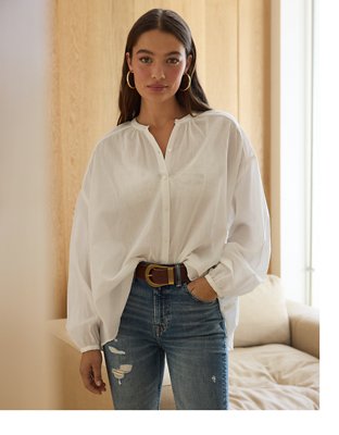 AE77 Premium Blusa de Voile