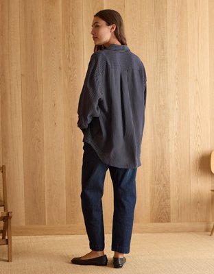 AE77 Premium Camisa de Seda con Botones