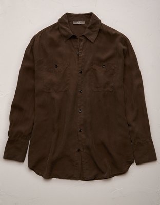 AE77 Premium Silk Button-Up Shirt - image 3
