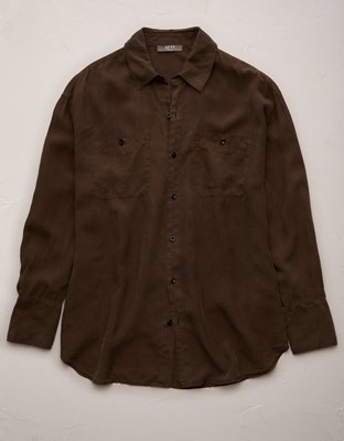 AE77 Premium Silk Button-Up Shirt