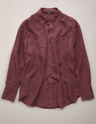 AE77 Premium Silk Button-Up Shirt
