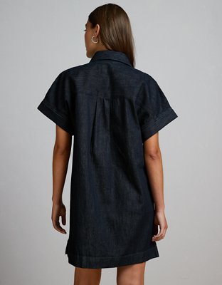 AE77 Premium Denim Shirt Dress