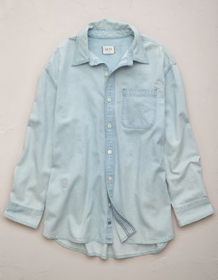 AE77 Premium Denim Boyfriend Shirt