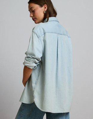 AE77 Premium Denim Boyfriend Shirt