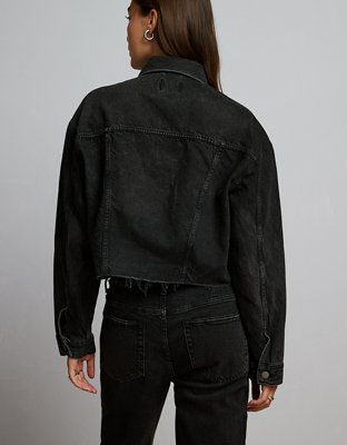 AE77 Premium Cropped Denim Jacket