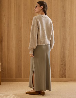 AE77 Premium Shrunken Cocoon Mock Neck Sweater