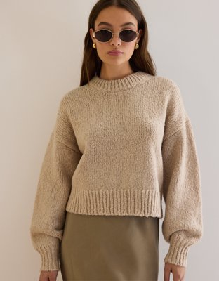 AE77 Premium Shrunken Cocoon Mock Neck Sweater