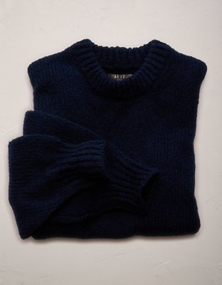 Женский свитер American Eagle AE77 Premium Cocoon Crew Neck, цвет: Тёмно-синий — фото 4