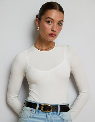 AE77 Premium Seamless Crew Neck Bodysuit