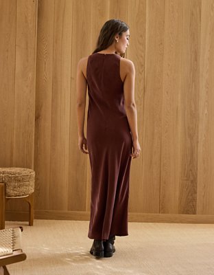 american eagle silk dress AE77 Premium Silk Maxi Dress