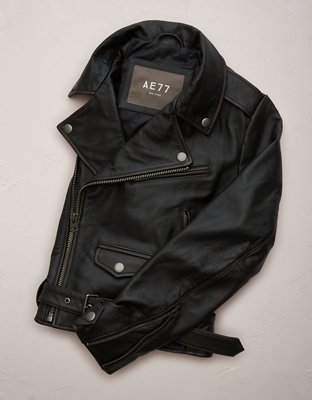 AE77 Leather Biker Jacket