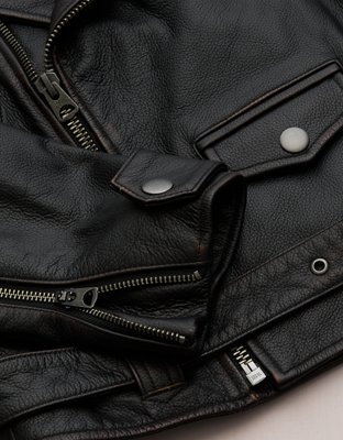 AE77 Leather Biker Jacket