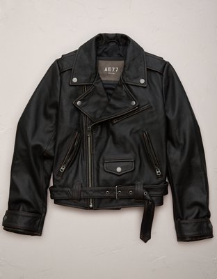 AE77 Leather Biker Jacket