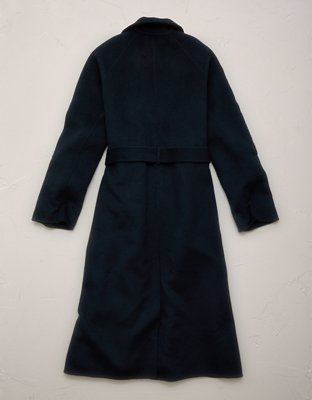 AE77 Premium Wool-Blend Wrap Coat