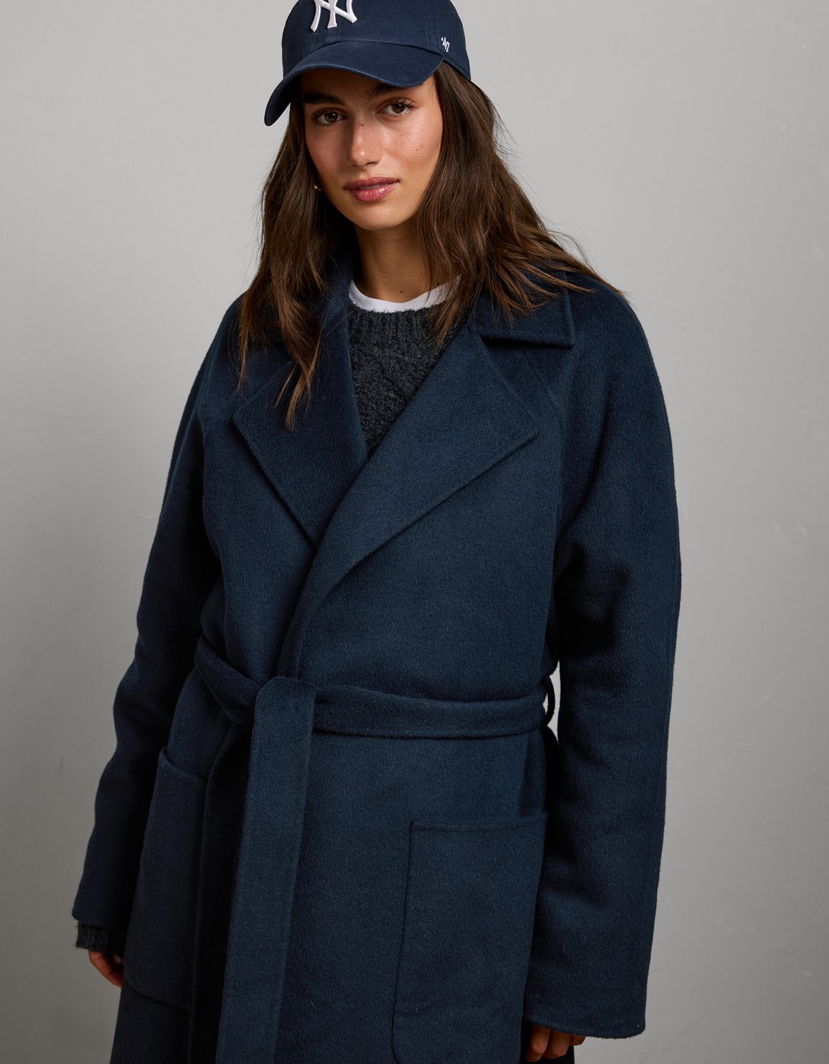 AE77 Premium Wool-Blend Wrap Coat - image 5