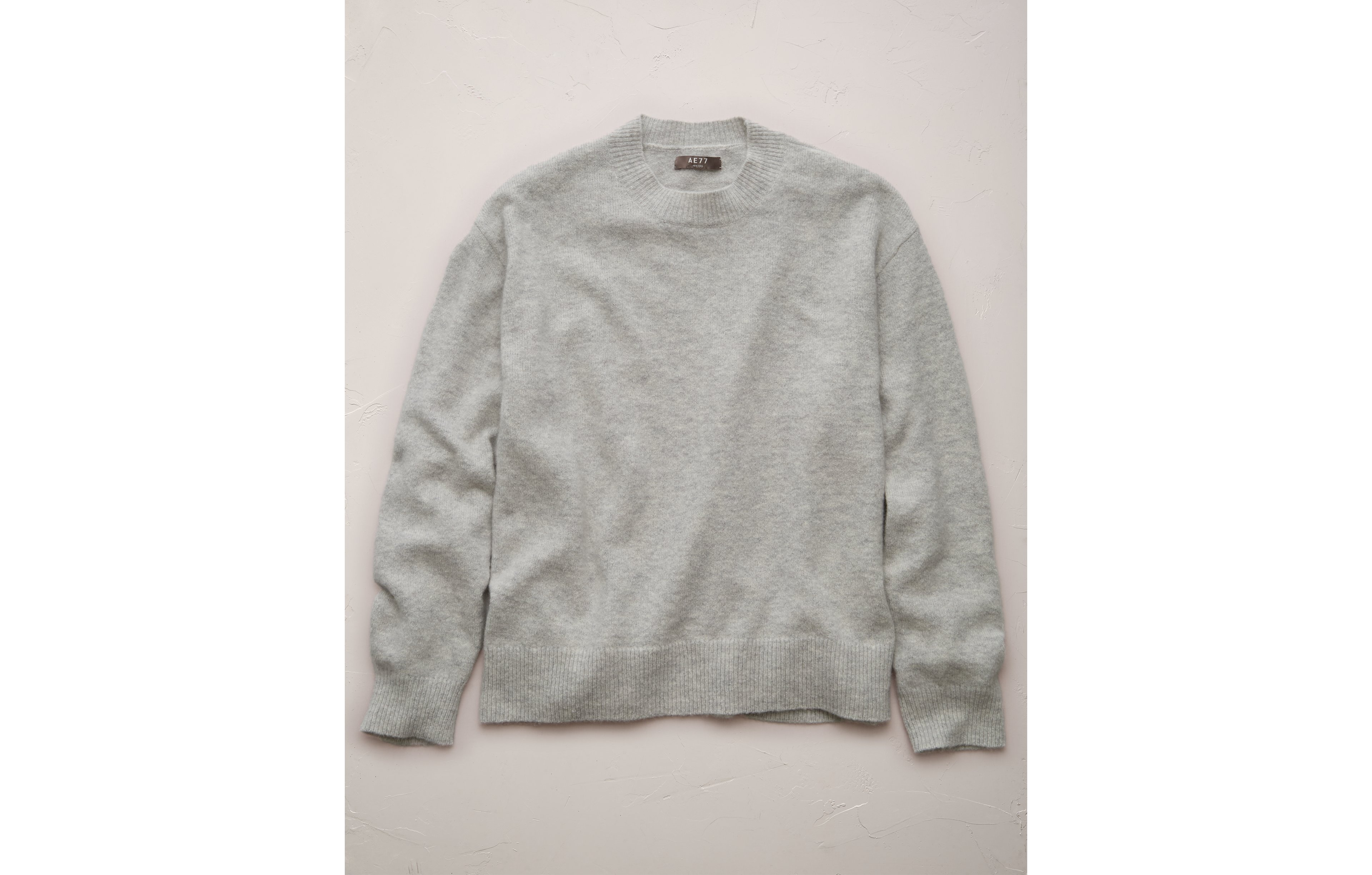 AE77 Premium Cashmere-Blend Crew Neck Boyfriend Sweater