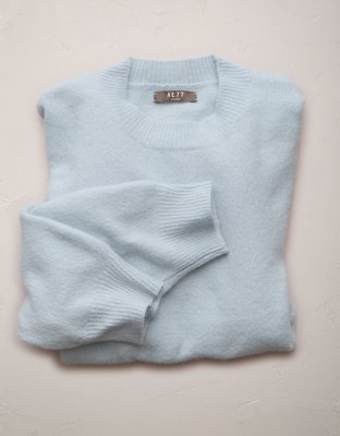 AE77 Premium Cashmere-Blend Crew Neck Boyfriend Sweater