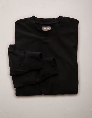 AE77 Premium Fleece Cropped Crew Neck Sweatshirt