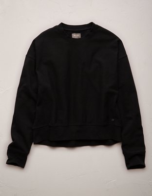 AE77 Premium Fleece Cropped Crew Neck Sweatshirt