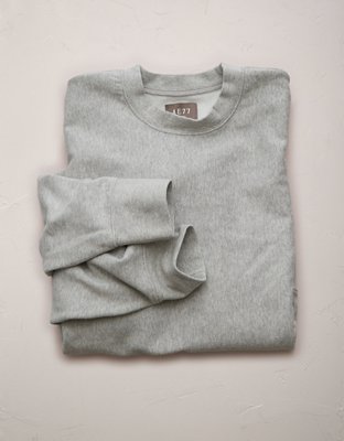 AE77 Premium Fleece Cropped Crew Neck Sweatshirt