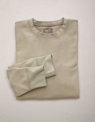 AE77 Premium Fleece Cropped Crew Neck Sweatshirt