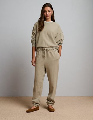 AE77 Premium Fleece Cropped Crew Neck Sweatshirt