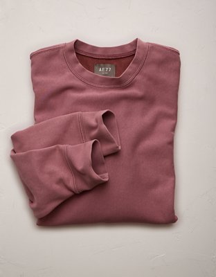 AE77 Premium Fleece Cropped Crew Neck Sweatshirt